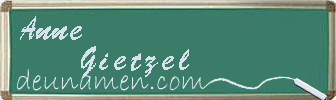 Anne Gietzel Visitenkarte